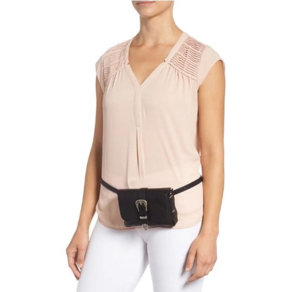 🎁 TREASURE & BOND Western Buckle Faux Leather Bel - Picture 1 of 10